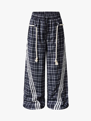 Plaid Patchwork Pants