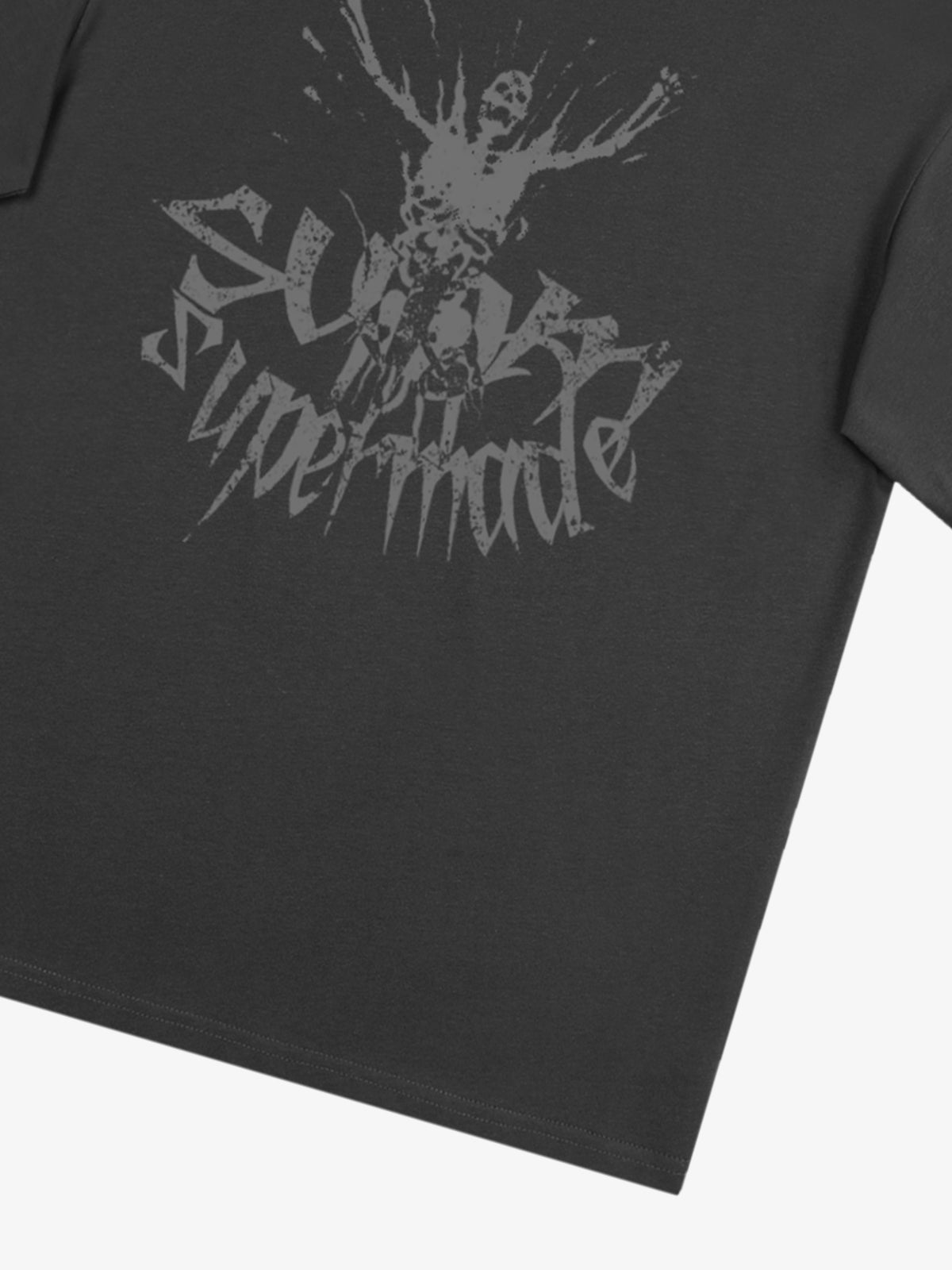 THE SUPERMADE TRENDY STREET OLD-FASHIONER SKULL PRINT T-SHIRT 