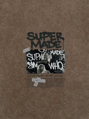 Streetwear Graffiti Character Collage Graphic T-Shirt 