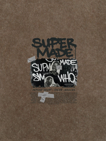 Streetwear Graffiti Character Collage Graphic T-Shirt 