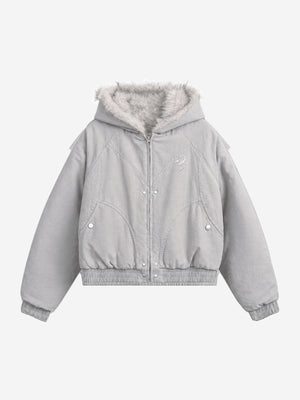 Hooded Padded Bomber Coat