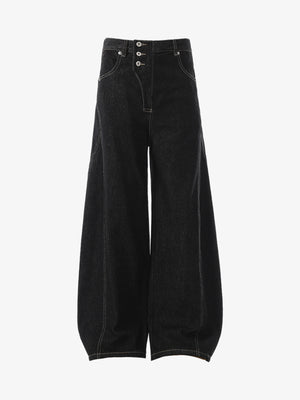 Reverse-Stitched Multi-Button Jeans 