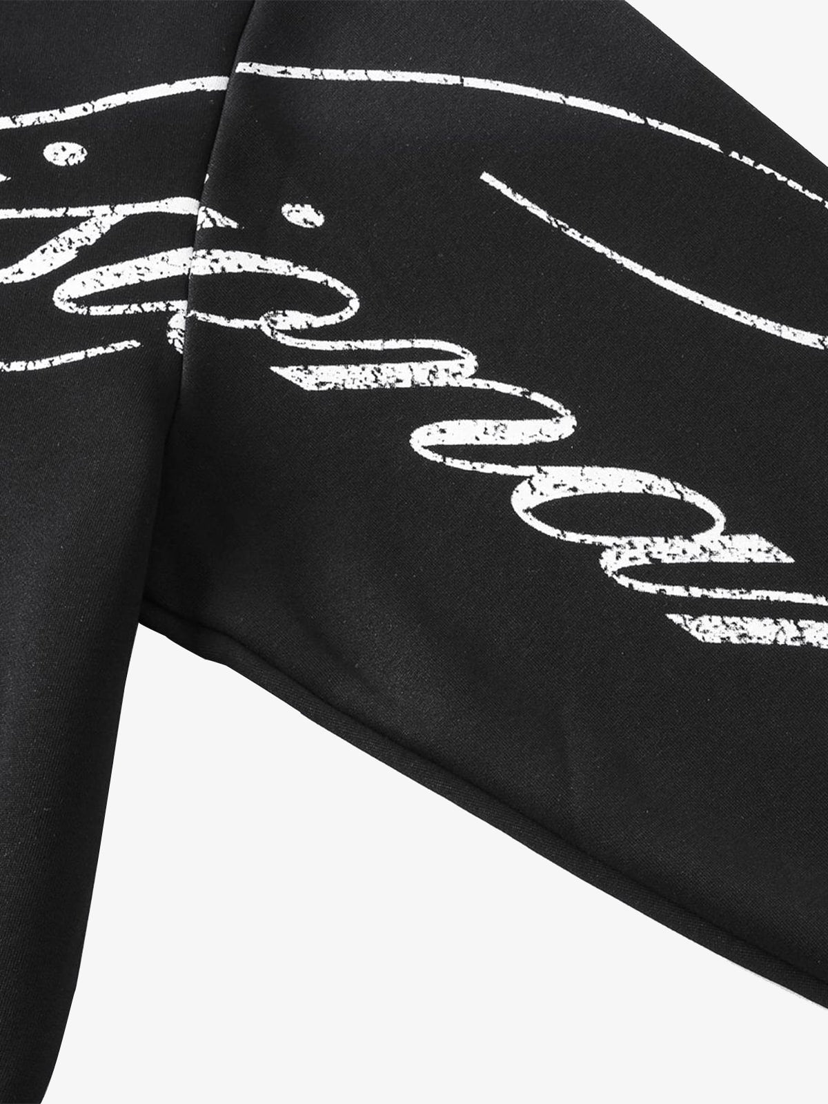 High Street Script Letter Print Zip-up Hoodie Jacket 