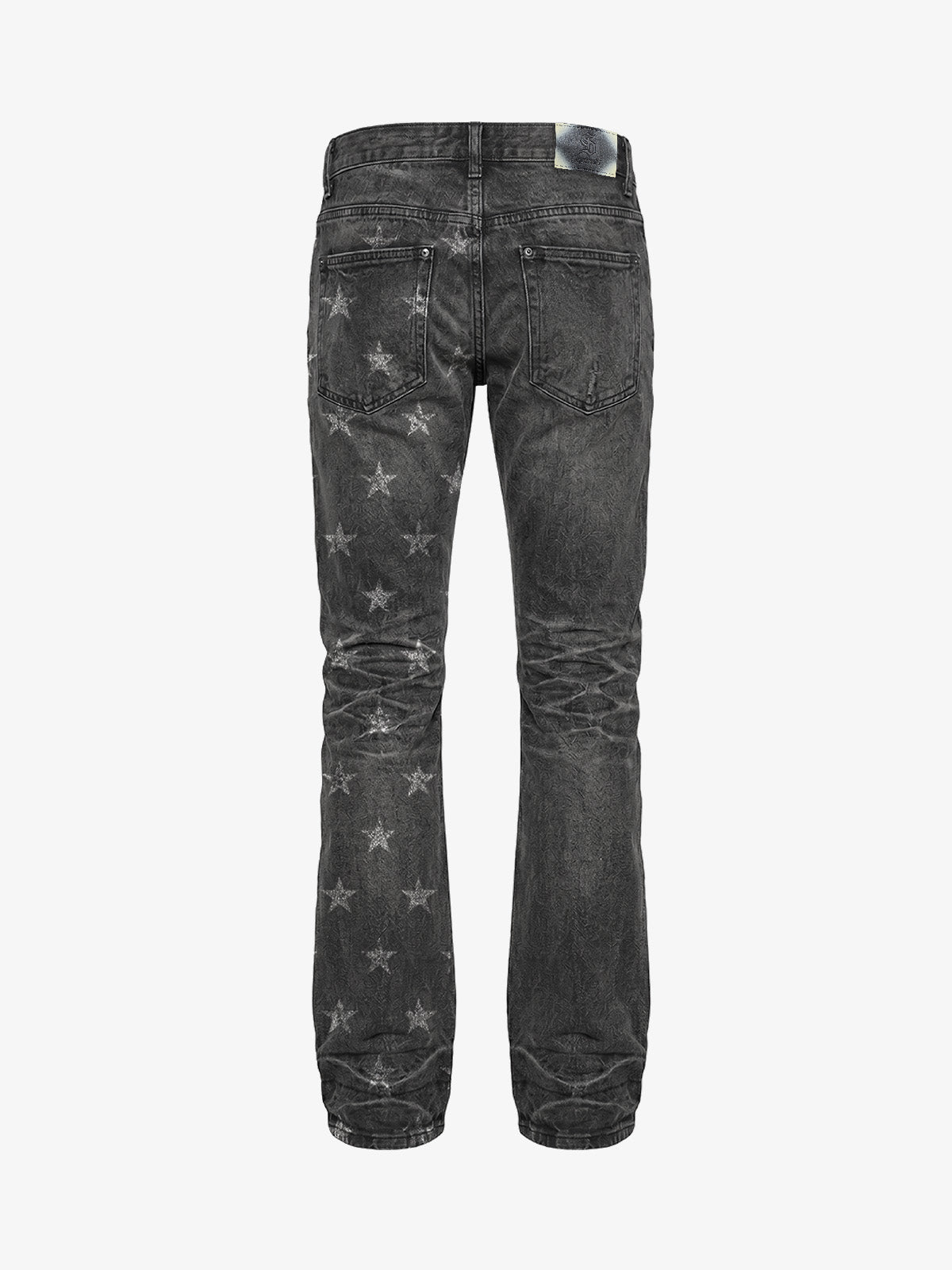 Crackle Star Pleated Jeans