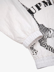 Leopard Graphic Lightweight High-Neck Windbreaker Jacket