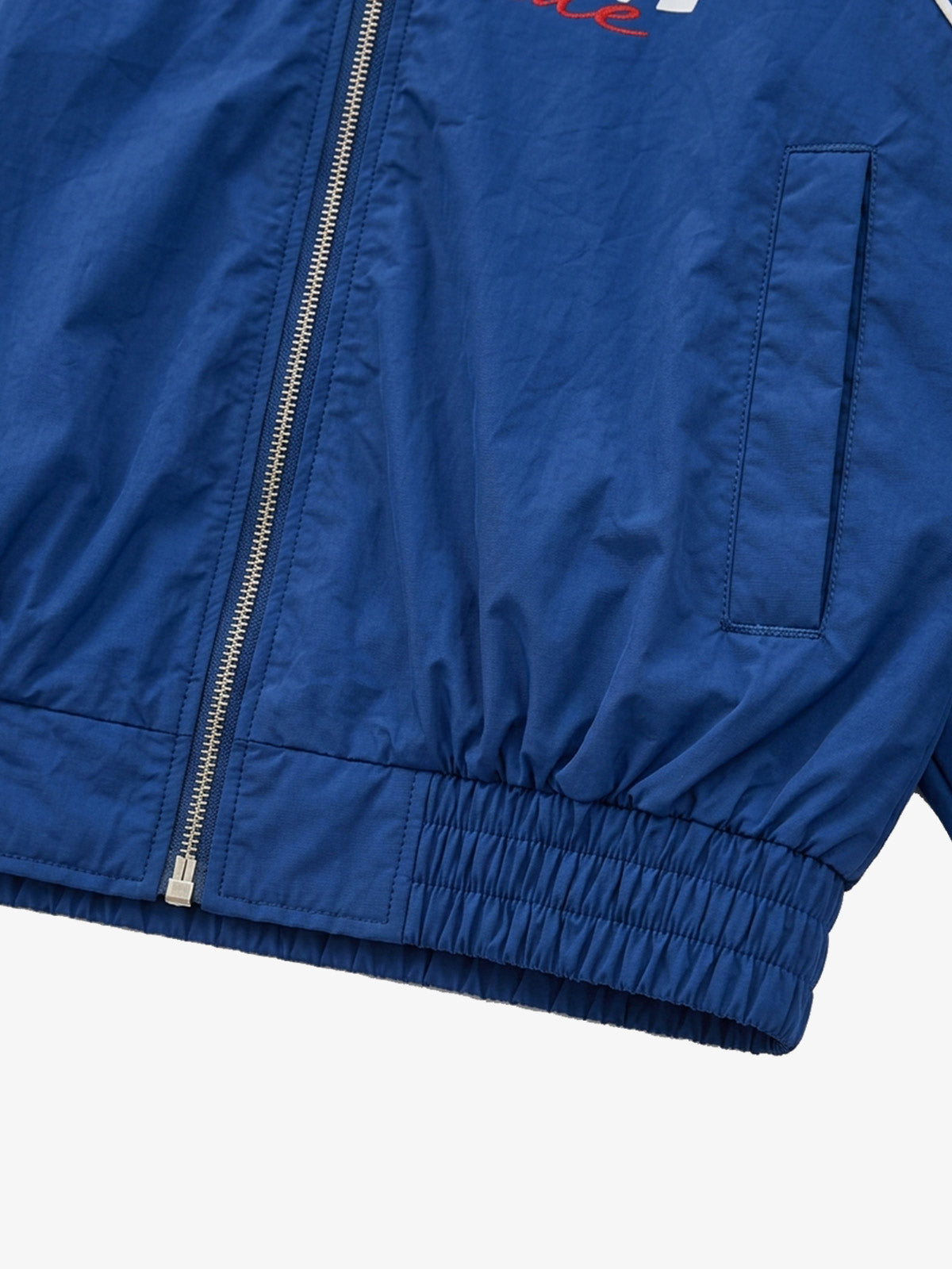 Retro Track Panel Zip-Up Jacket & Wide-Leg Track Pants Set