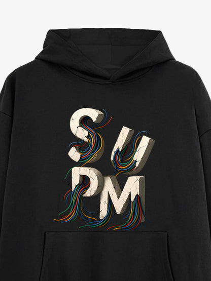 Street Gravel Wire Font Hoodie 