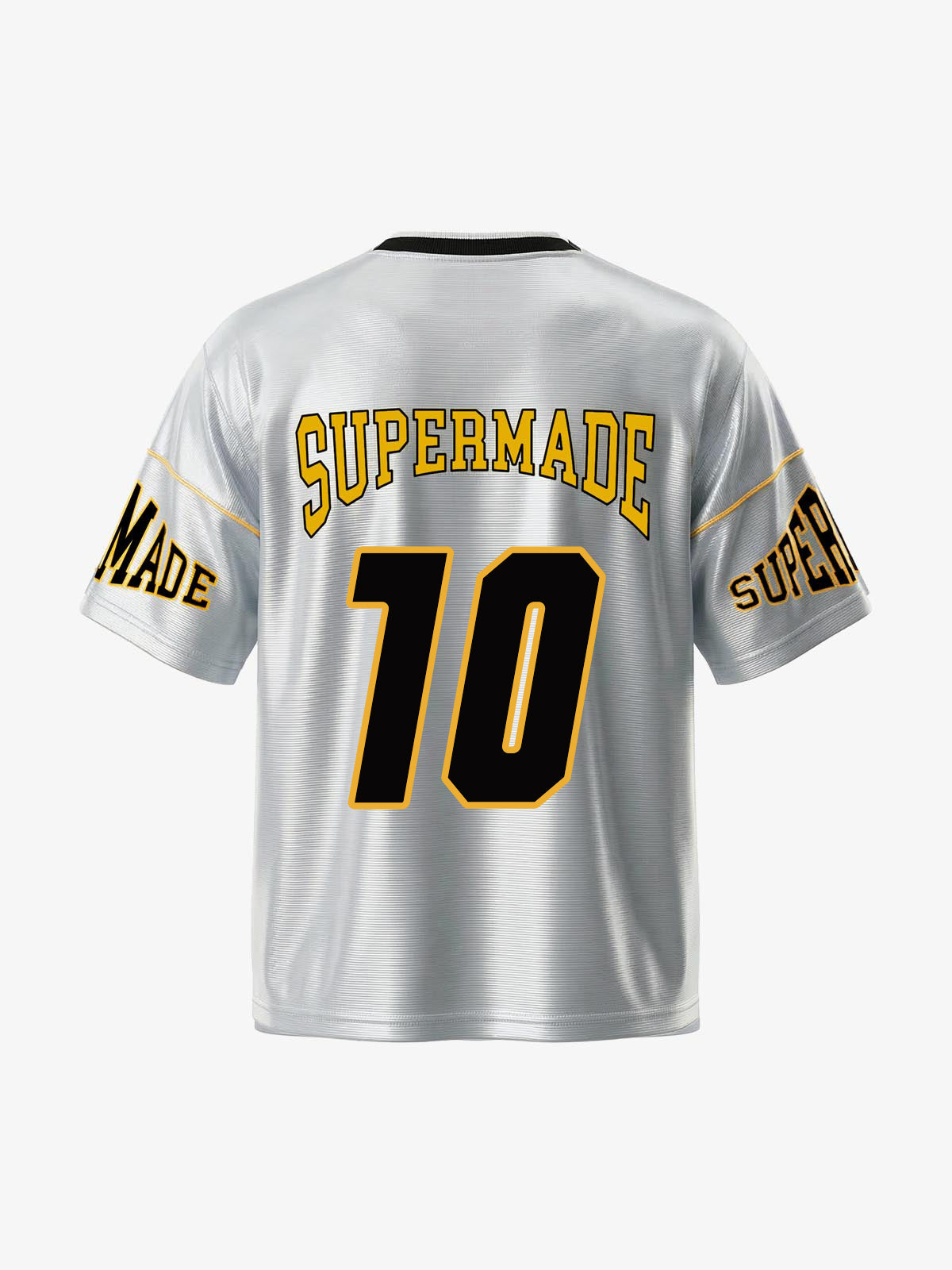 Supermade Patterned Custom V-neck Silver Sport Jersey 