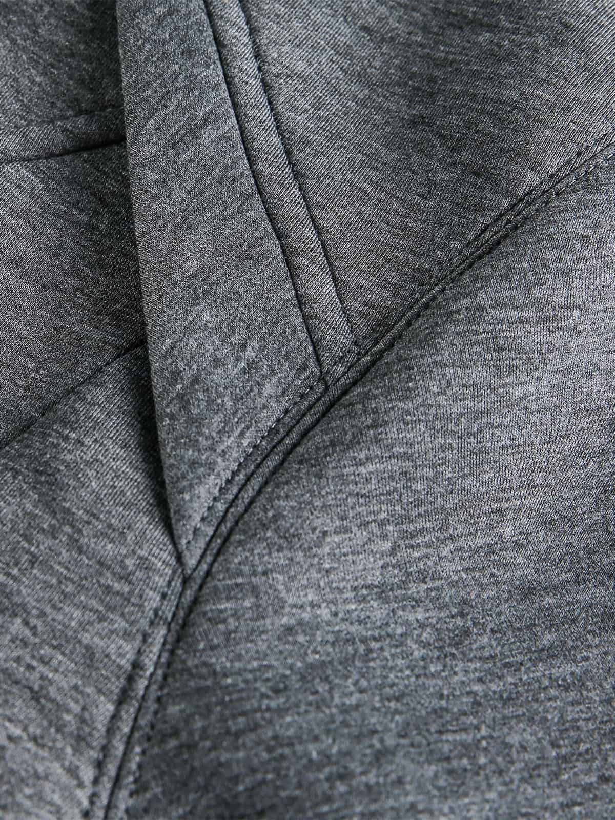 Panel Cut Stand Collar Zip Up Jacket 
