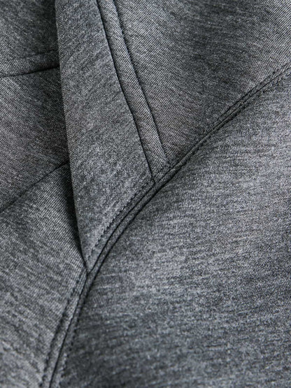 Cotton Blend Zip-Up Sweatshirt Jacket for Men - Casual Sporty Fit with Ribbed Cuffs and Hem 