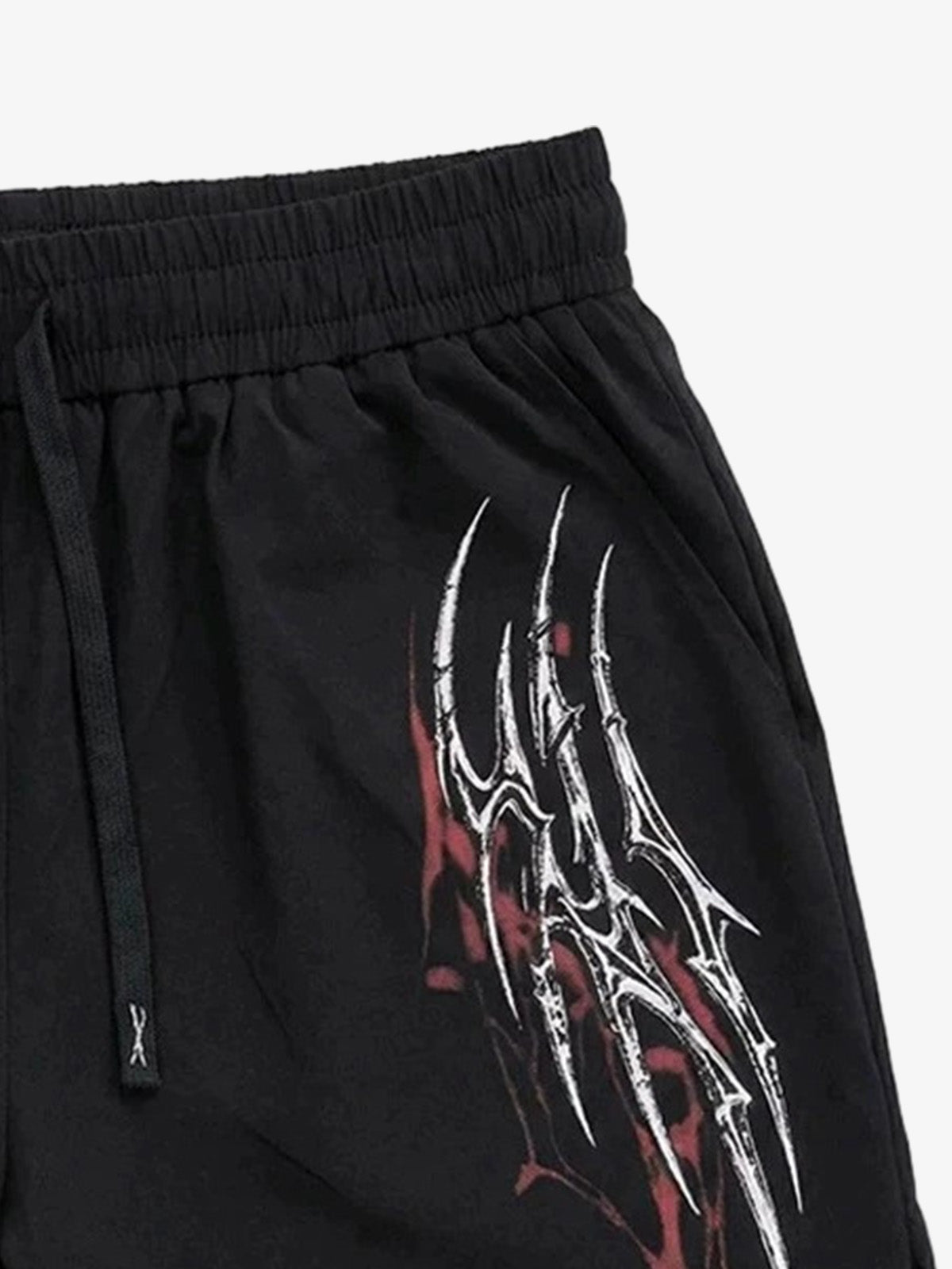 Y2K Thorn Graphic Drawstring Shorts 