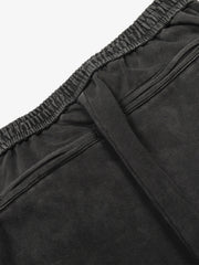Street Washed Mottled Rivet Letter Print Baggy Sweatpants 