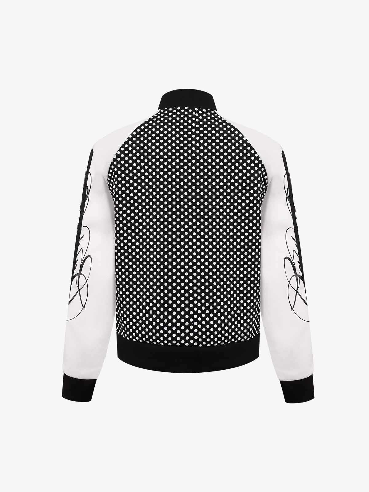 Polka-Dot Script Graphic Jacket