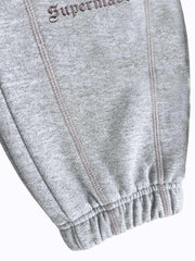 Embroidered Cropped Crewneck Sweatshirt & Relaxed Jogger Set