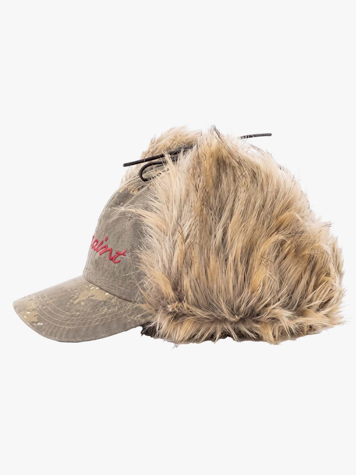 Camo Faux Fur Trim Hat