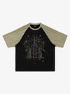 Gothic Castle Graphic Raglan Sleeve T-Shirt