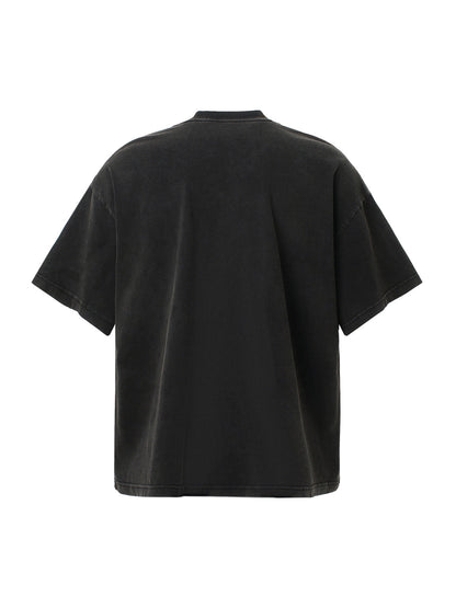 Letter Graphic Crew-Neck T-Shirt 