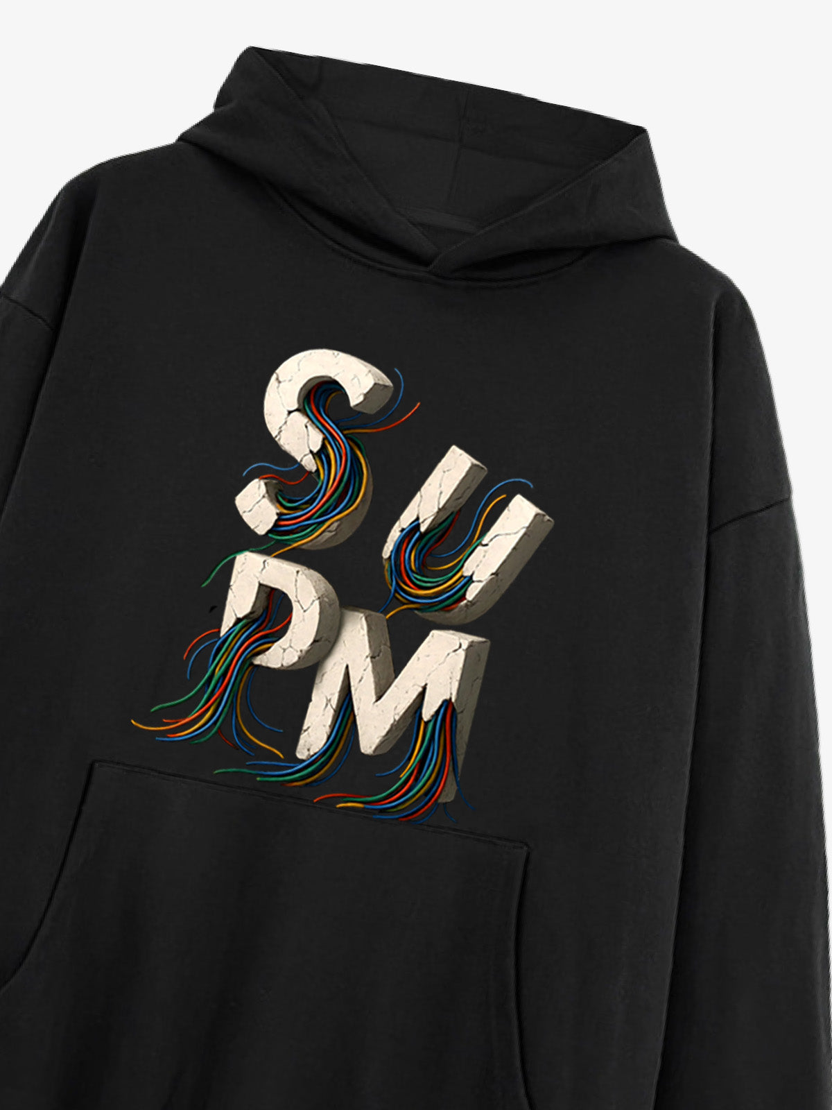 Street Gravel Wire Font Hoodie 