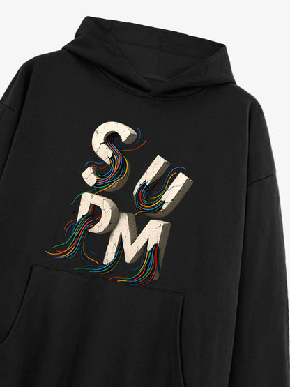 Street Gravel Wire Font Hoodie 
