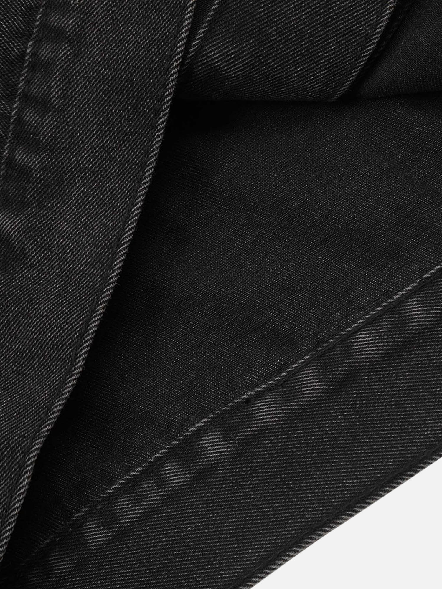 Thesupermade Dark Spider Web Letter Embroidered Denim Vest Jacket