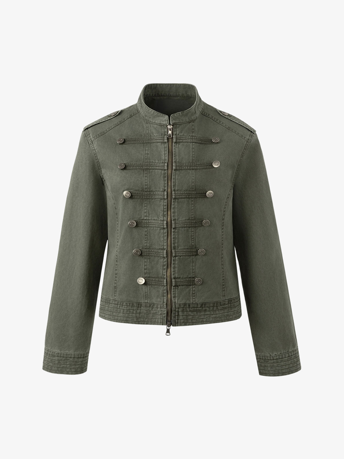Military Napoleon Button Slim Jacket
