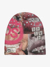 Patchwork Graphic Knit Beanie