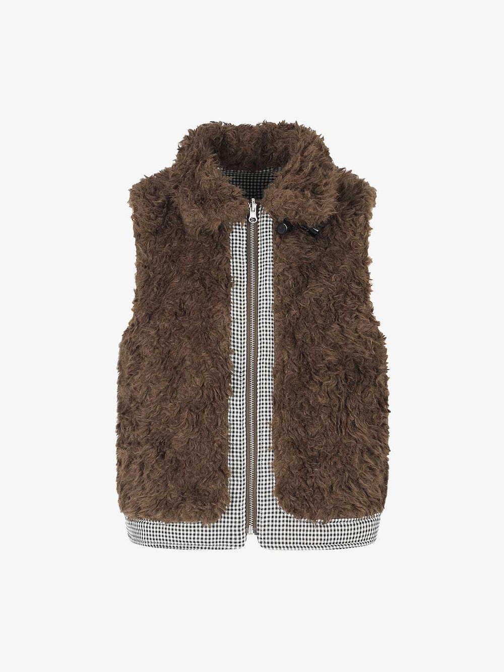Reversible Plaid Fleece Vest
