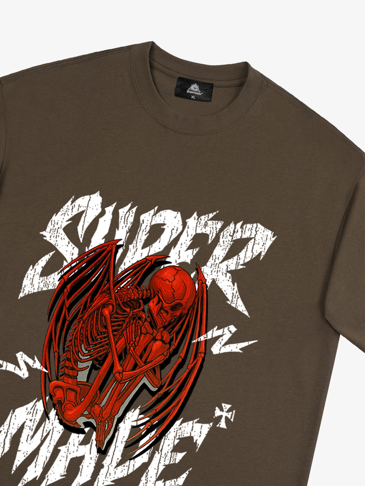 Street Angel and Devil Hatching Pattern T-shirt 
