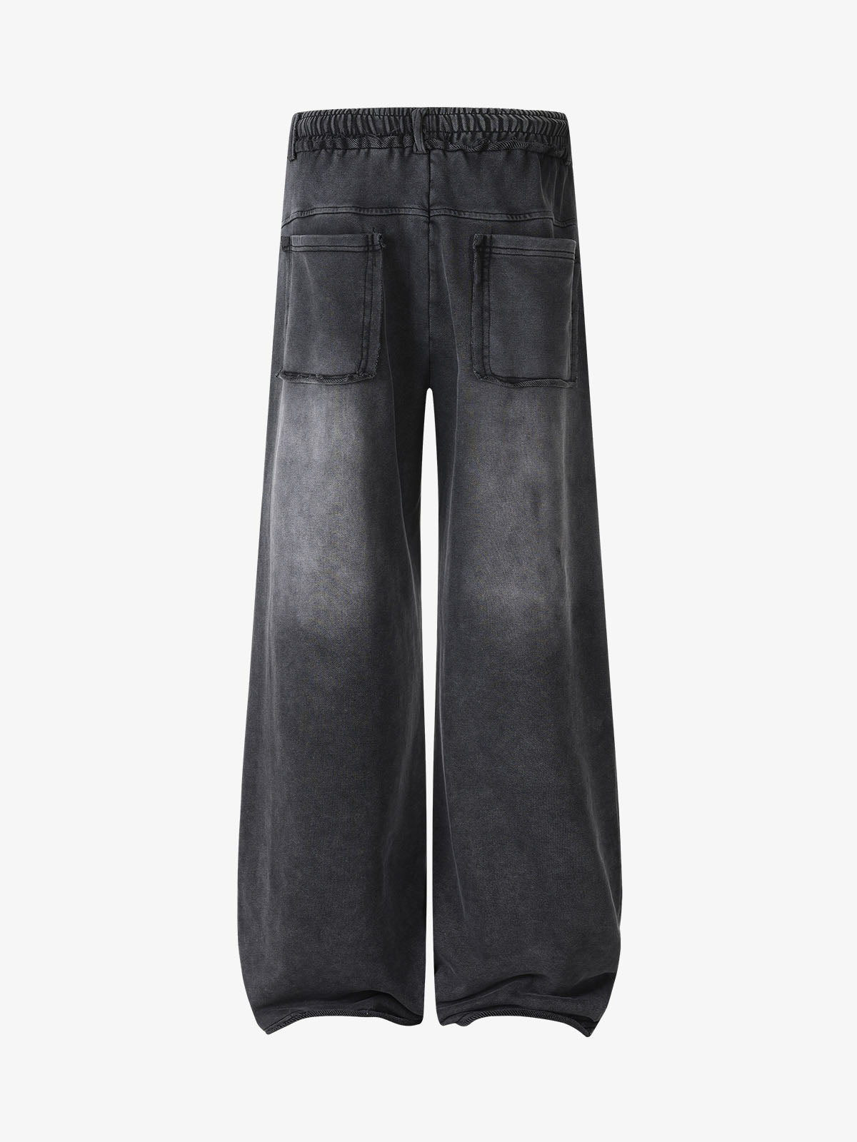 Streetwear Distressed Eyelet Detail Baggy Sweatpants
