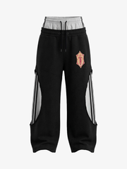 Unisex Double Waistband Baggy Sweatpants