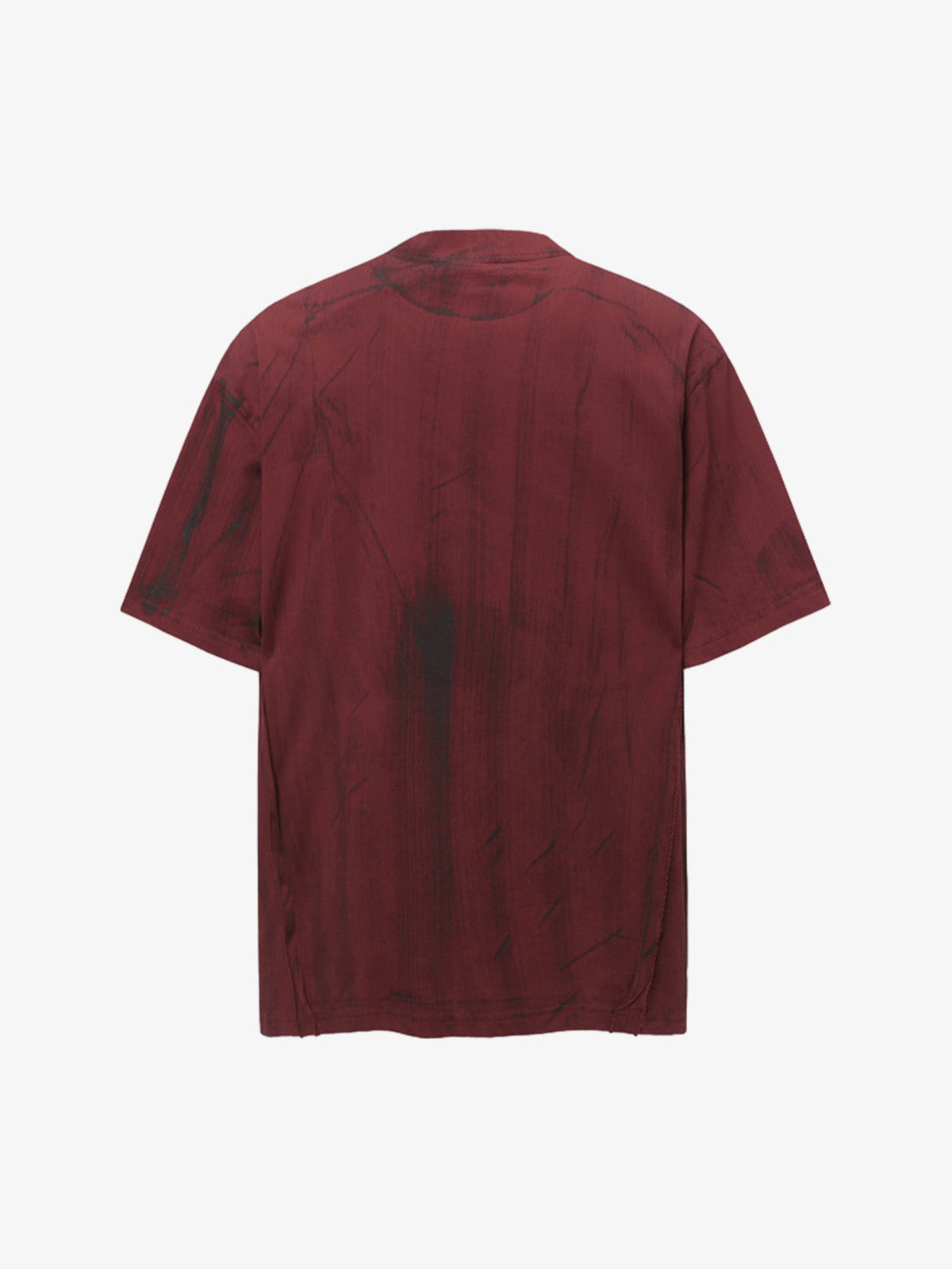 Painted Distressed Print Short-sleeved T-shirt 