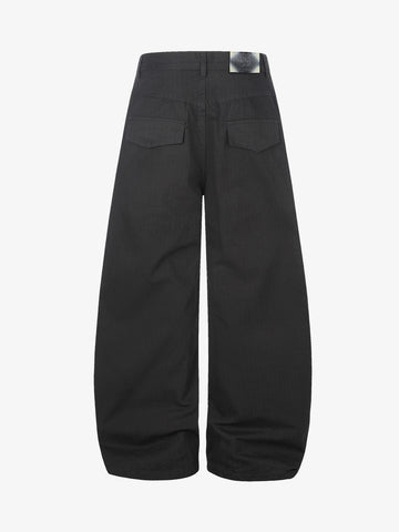 Cross Pattern Rhinestone Baggy Pants