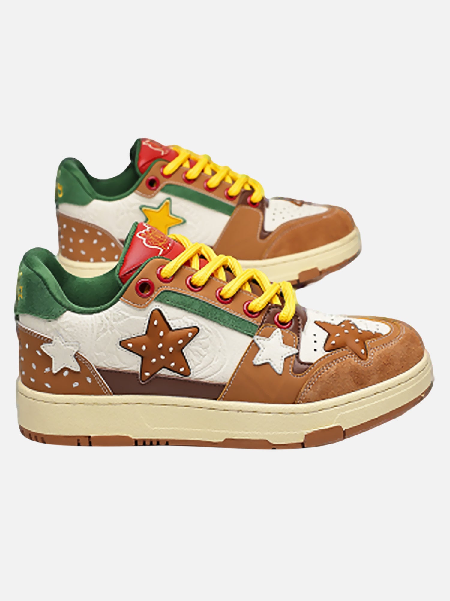 Burger Star Breathable Thick Sole Versatile Sneakers