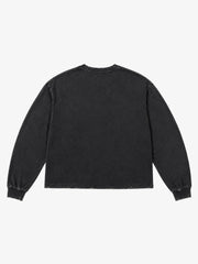 Distressed Printed Long-sleeved T-shirt
