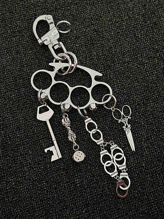 Knuckle Duster Multi-Charm Keychain