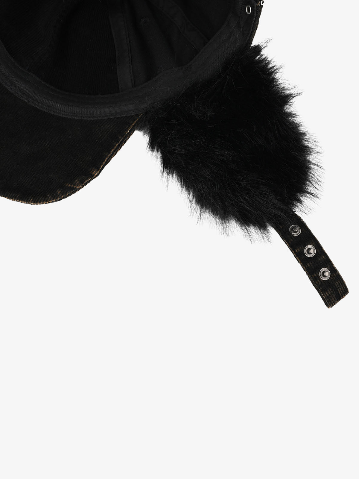 Street-style Retro Distressed Corduroy Duckbill Cap