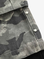 Camo Patchwork Multi-Pocket Cargo Pants