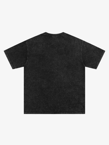 Washed Distressed Twin‑Graphic Tee