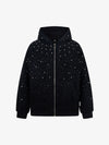 Rhinestone Zip Hoodie