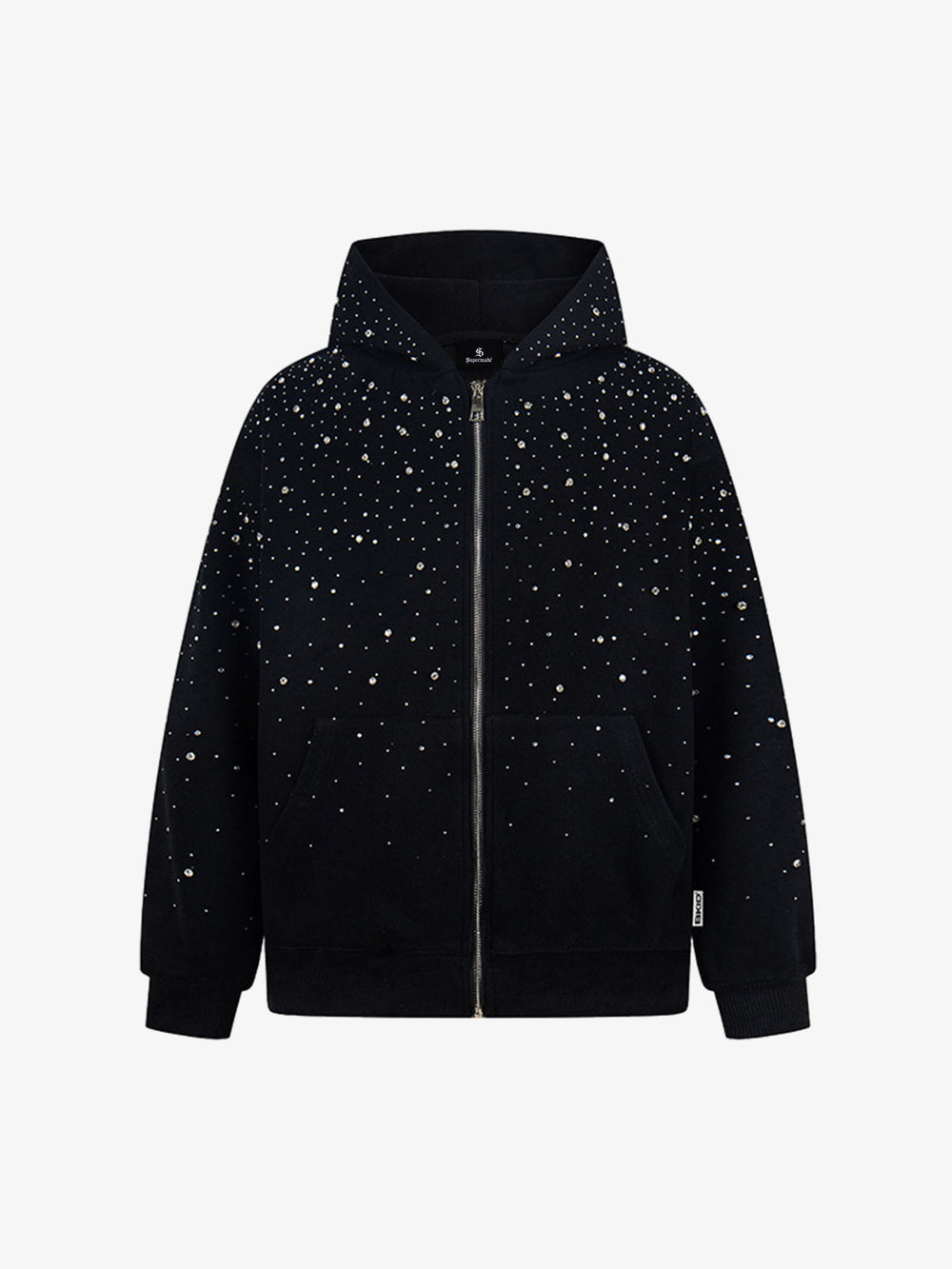 Rhinestone Zip Hoodie