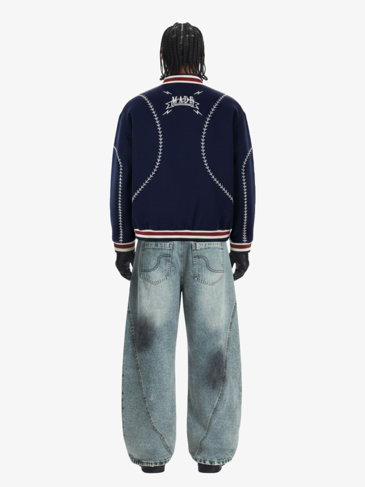 Baseball Stitch Embroidered Varsity Jacket