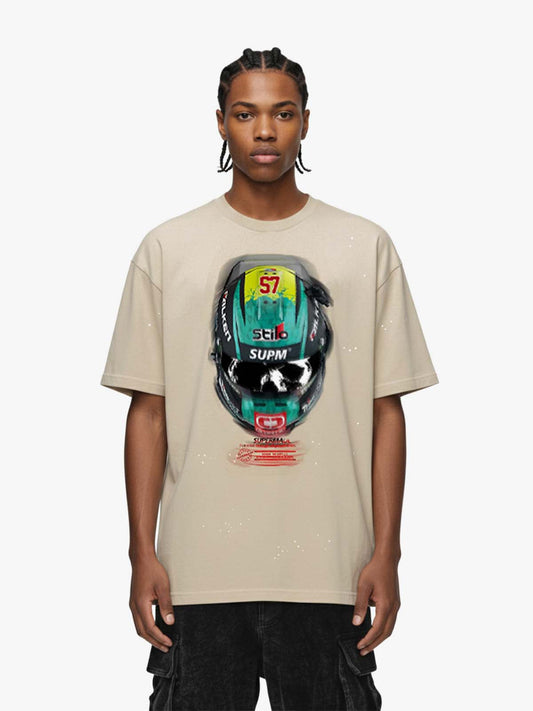 Racing Helmet Graphic T-Shirt 