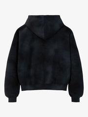 Vintage Washed Tie-Dye Zip Up Hoodie & Barrel Sweatpants Tracksuit 