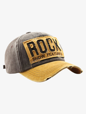 Distressed Baseball Cap with Embroidered Lettering - Perfect for Casual Wear and Outdoor Activities 