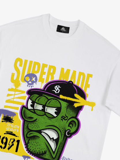 Graphic T-Shirt with Bold Monster Design for Streetwear Enthusiasts 