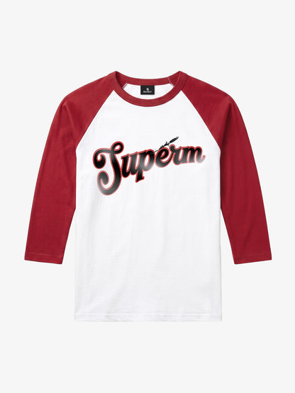 Logo Graphic Tailored-Fit 5/8 Raglan Sleeve Top