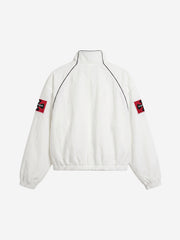 Color Block Embroidered Piped Racing Jacket