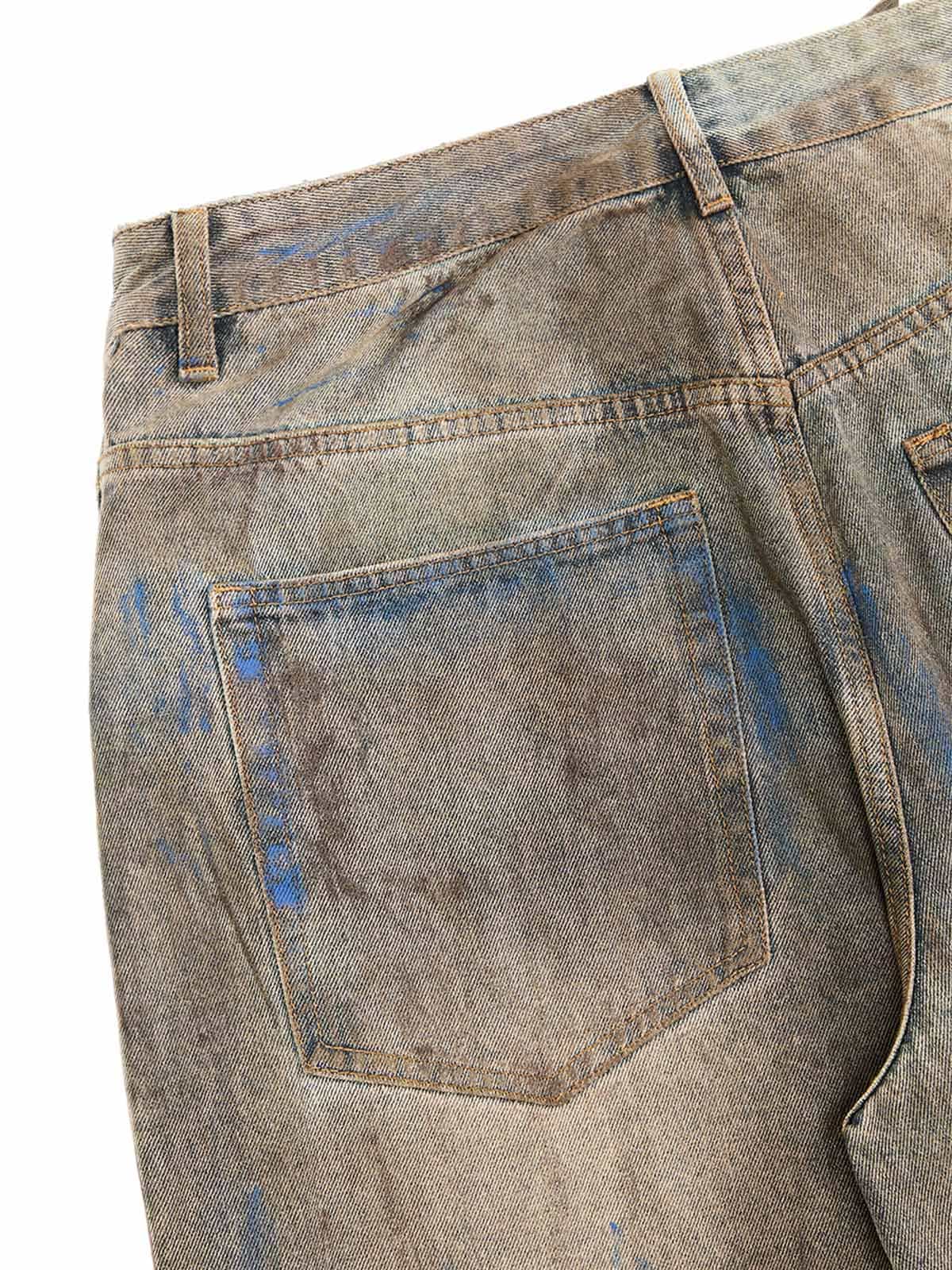 Dirty-Dyed Wasteland Style Baggy Jeans 