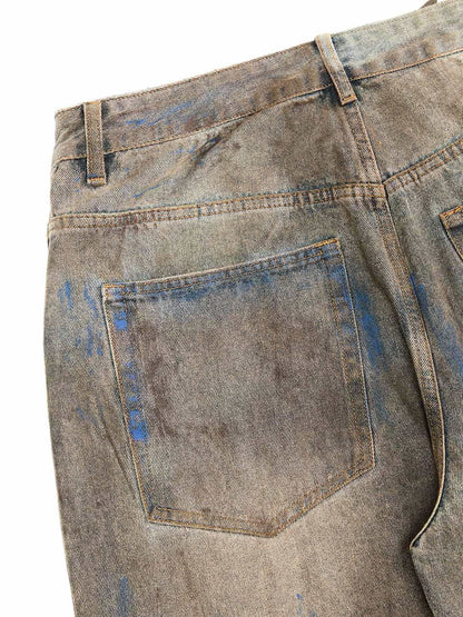 Dirty-Dyed Wasteland Style Baggy Jeans 