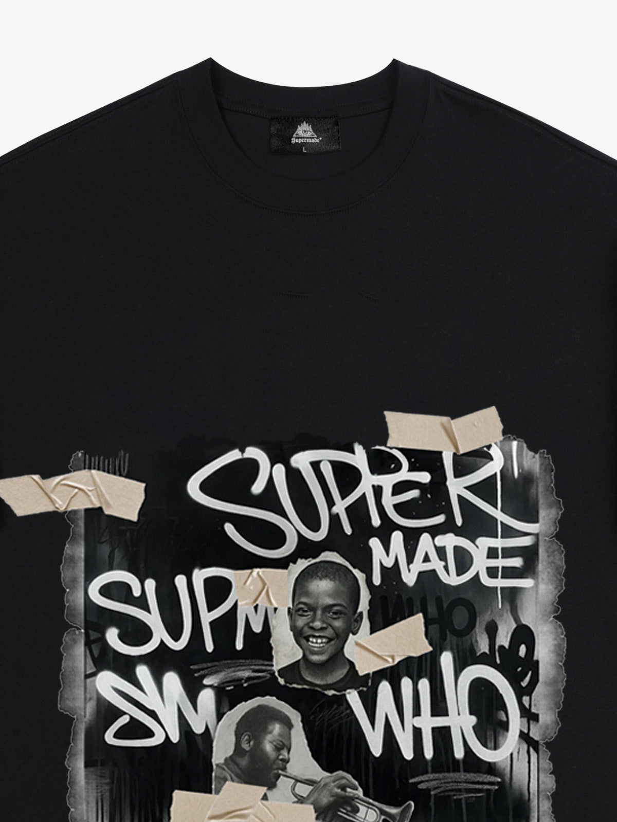 Supermade Street Retro Character Collage T-shirt 